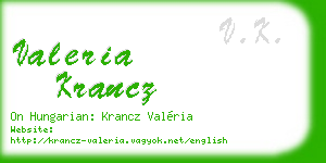 valeria krancz business card